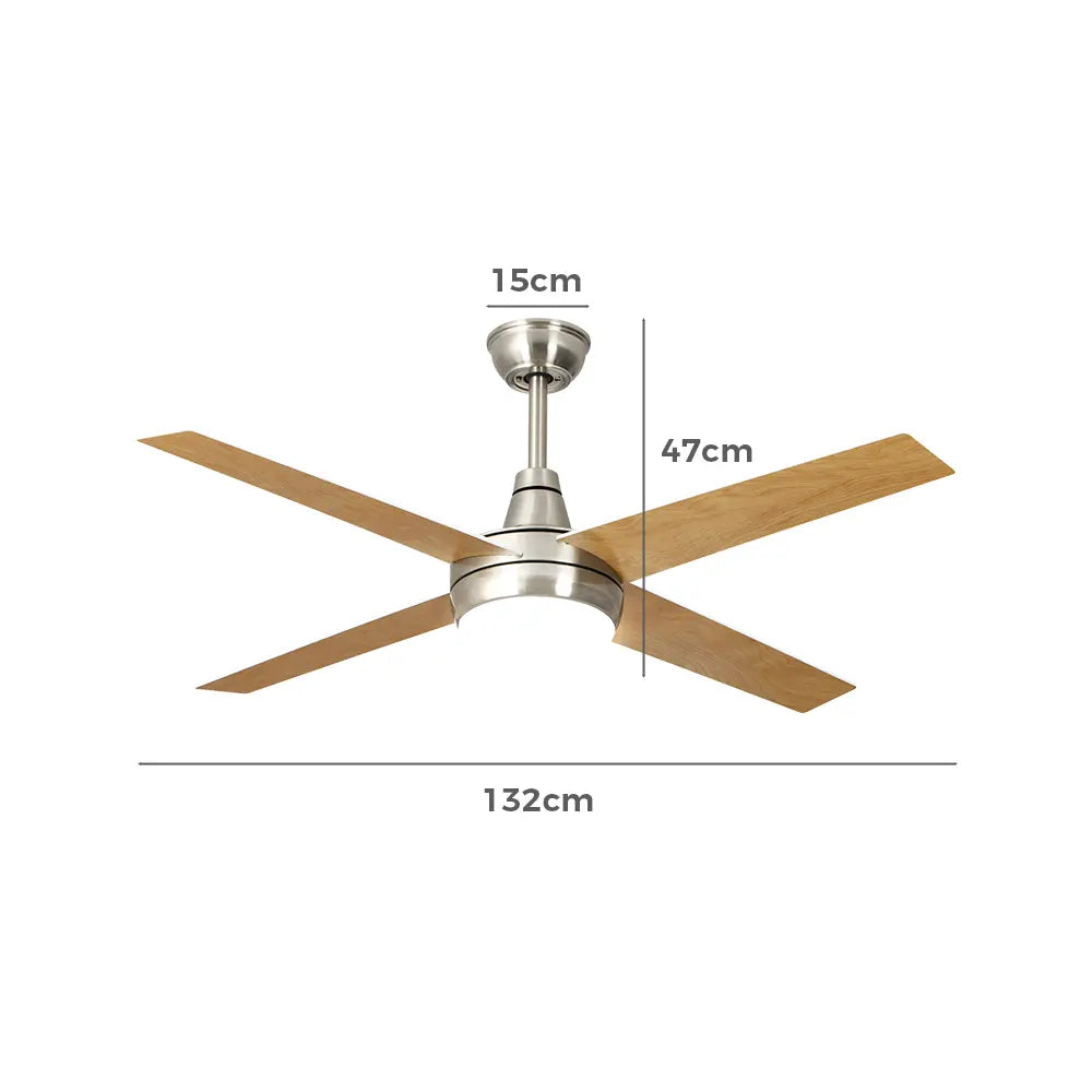 Triaire 52" Wooden Ceiling Fan with Remote Control 6 Speed