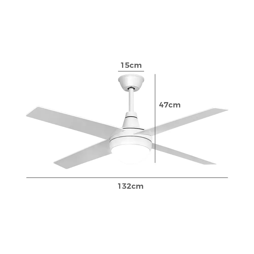 Triaire 52" Wooden Ceiling Fan with Remote Control 6 Speed