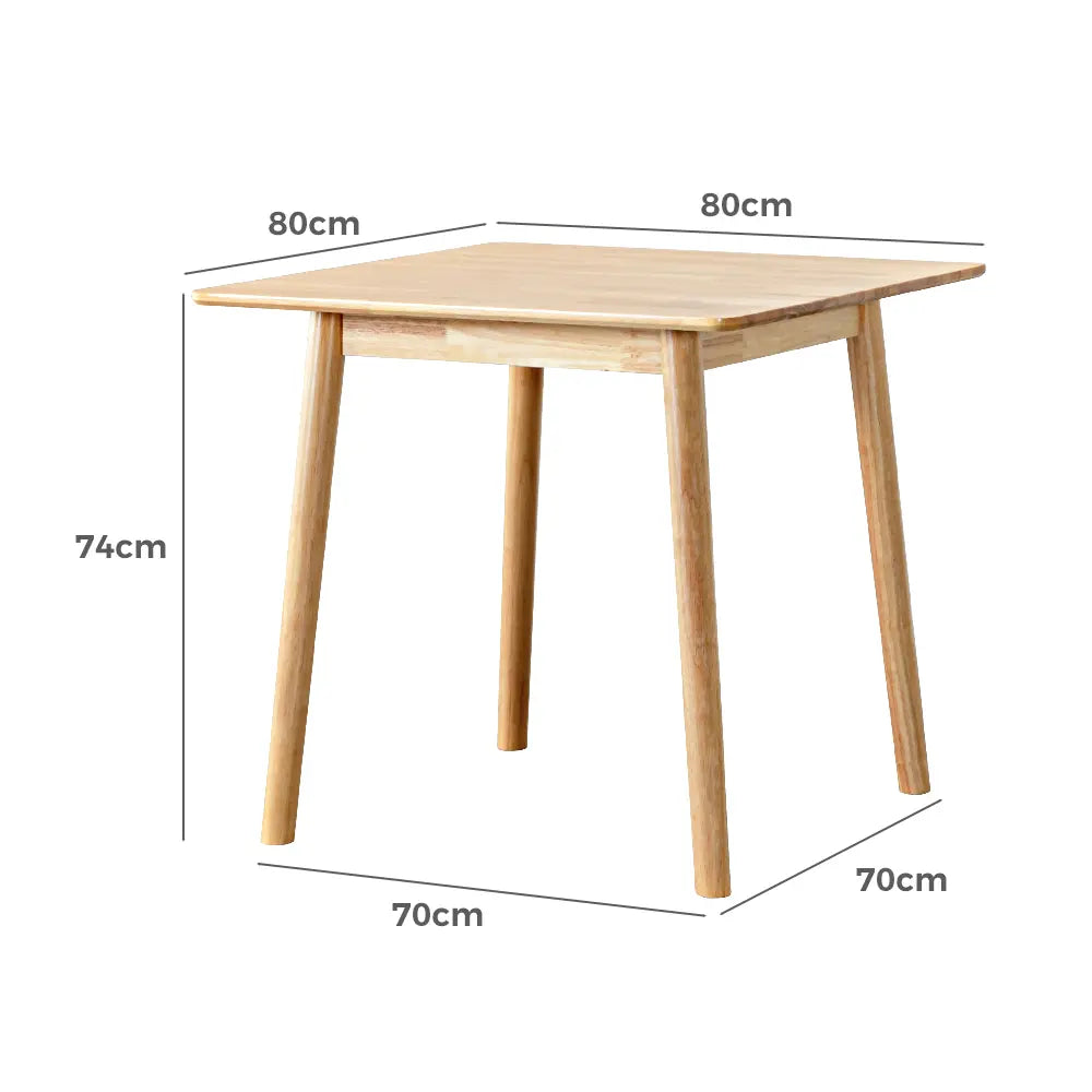 Barron Dining Table Wooden 80x80cm