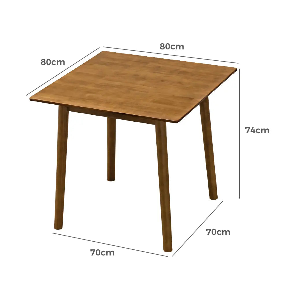 Barron Dining Table Wooden 80x80cm