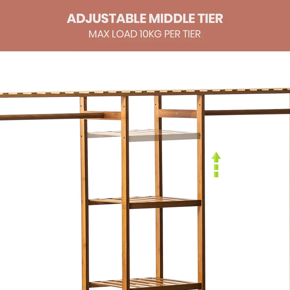 Tessa Wooden Garment Rack Dark Oak