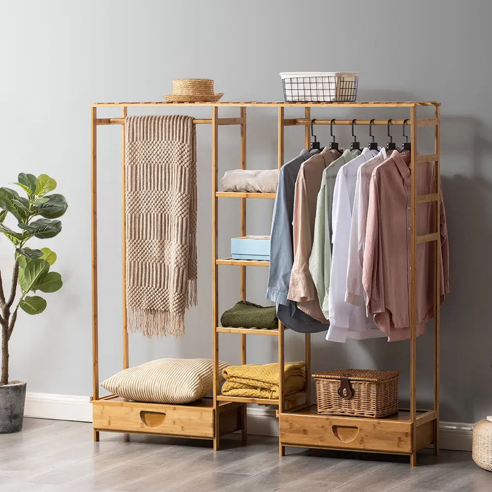 Tessa Wooden Garment Rack Oak