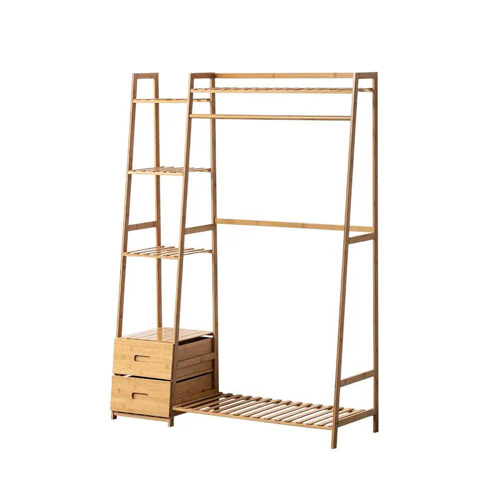 Billy 110CM wooden garment rack in modern bedroom