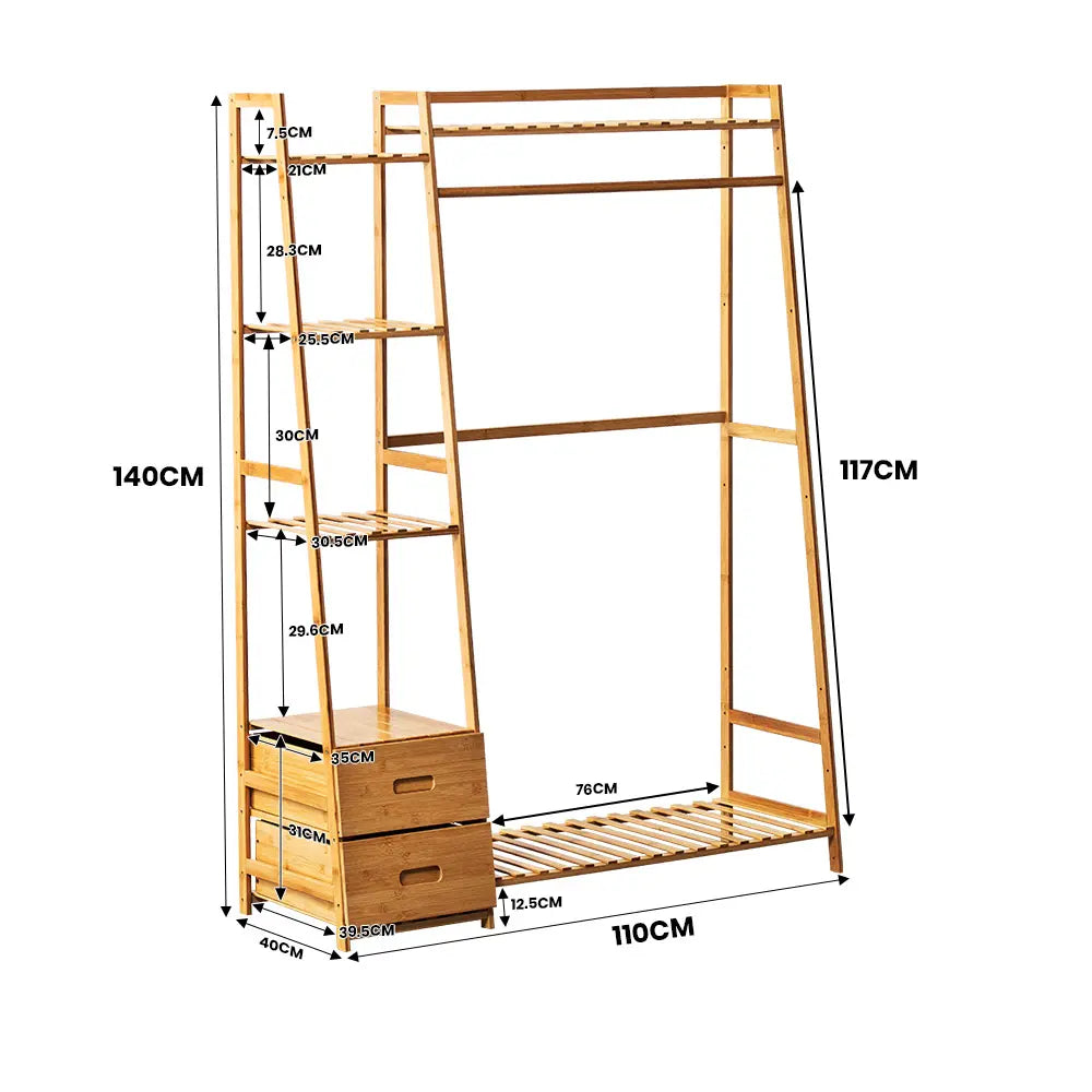 Billy Wooden Garment Rack 110CM